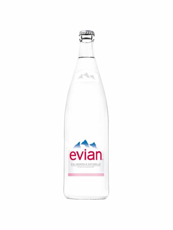 Evian eau minérale 12 bouteilles de 1L en verre consigné - Le Chai Prulière